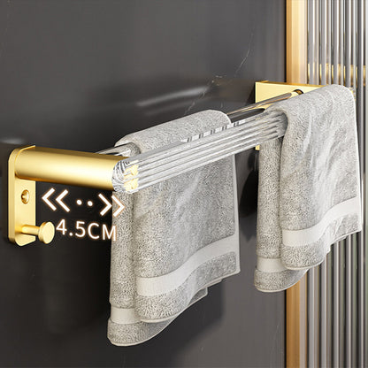 Skorter | 6-piece bathroom accessory set made of gold-colored metal bathroom hardware set