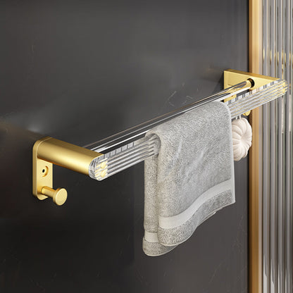 Skorter | 6-piece bathroom accessory set made of gold-colored metal bathroom hardware set