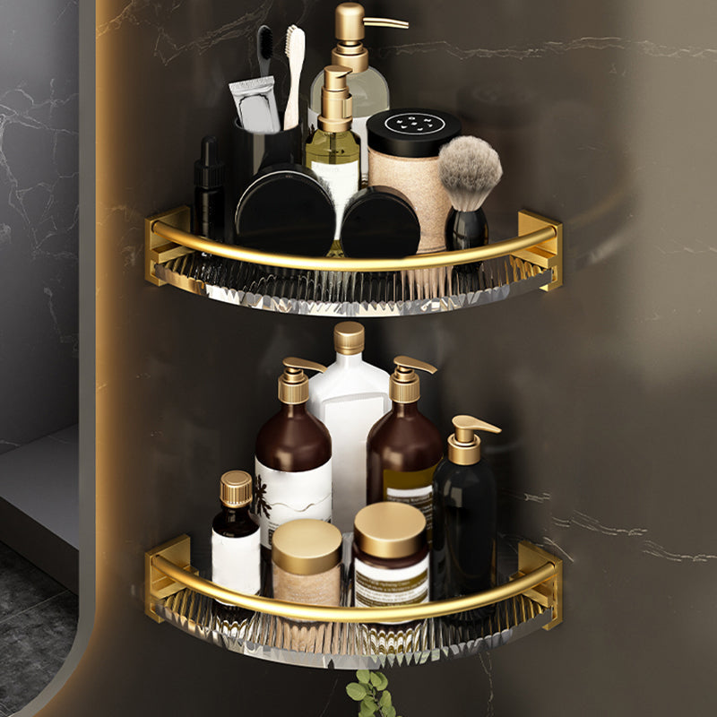 Skorter | 6-piece bathroom accessory set made of gold-colored metal bathroom hardware set