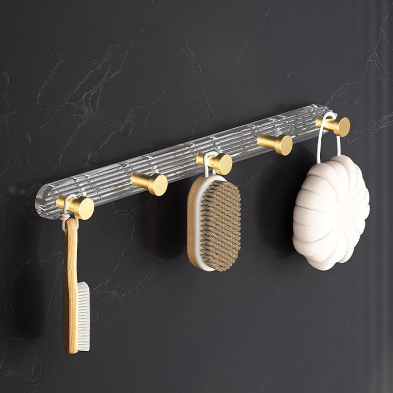 Skorter | 6-piece bathroom accessory set made of gold-colored metal bathroom hardware set