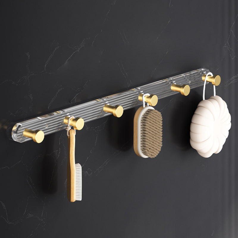 Skorter | 6-piece bathroom accessory set made of gold-colored metal bathroom hardware set