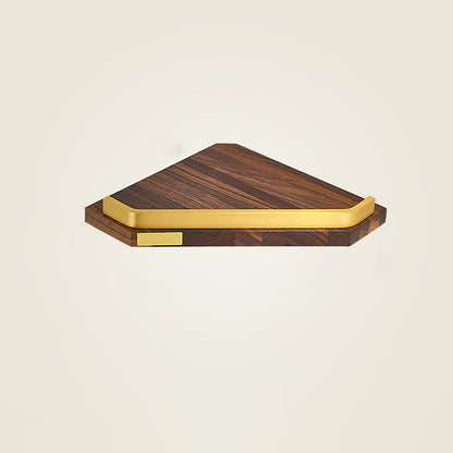 Skorter | 6-piece Walnut Bathroom Accessories Set Metal Gold Bath Hardware Set