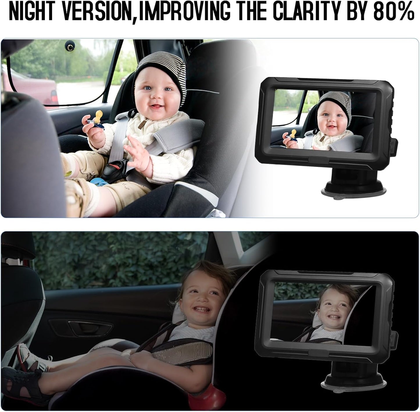 Skorter | Baby Car Mirror with 1080P Camera & 4.3'' Screen – Solvian