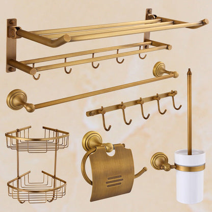 Skorter | 4-piece traditional bathroom accessory set Gold Brass bathroom accessory hardware set
