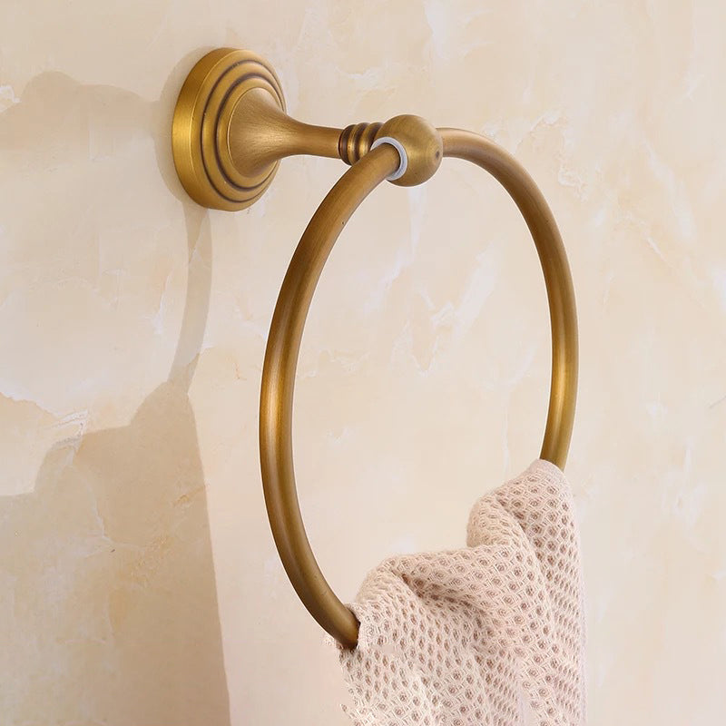 Skorter | 4-piece traditional bathroom accessory set Gold Brass bathroom accessory hardware set