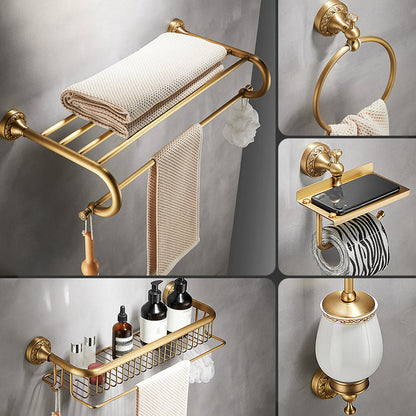 Skorter | Traditional brushed brass bathroom accessories as a single piece or in a set