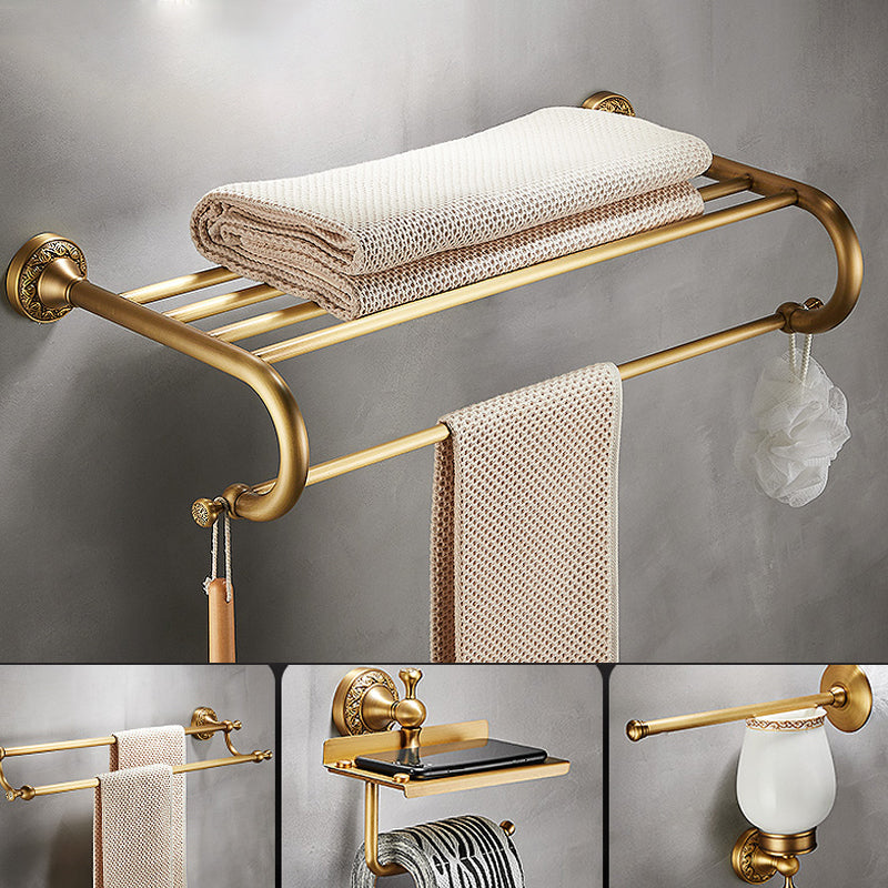 Skorter | Traditional brushed brass bathroom accessories as a single piece or in a set
