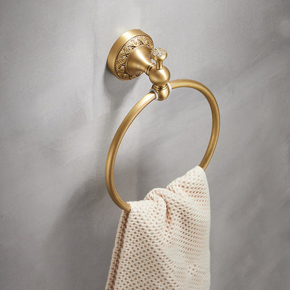 Skorter | Traditional brushed brass bathroom accessories as a single piece or in a set