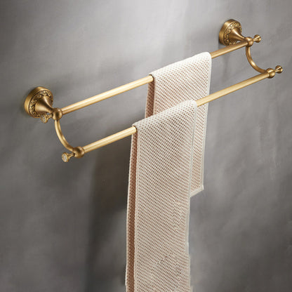 Skorter | Traditional brushed brass bathroom accessories as a single piece or in a set