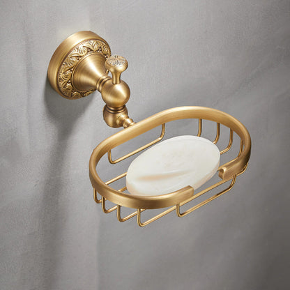 Skorter | Traditional brushed brass bathroom accessories as a single piece or in a set