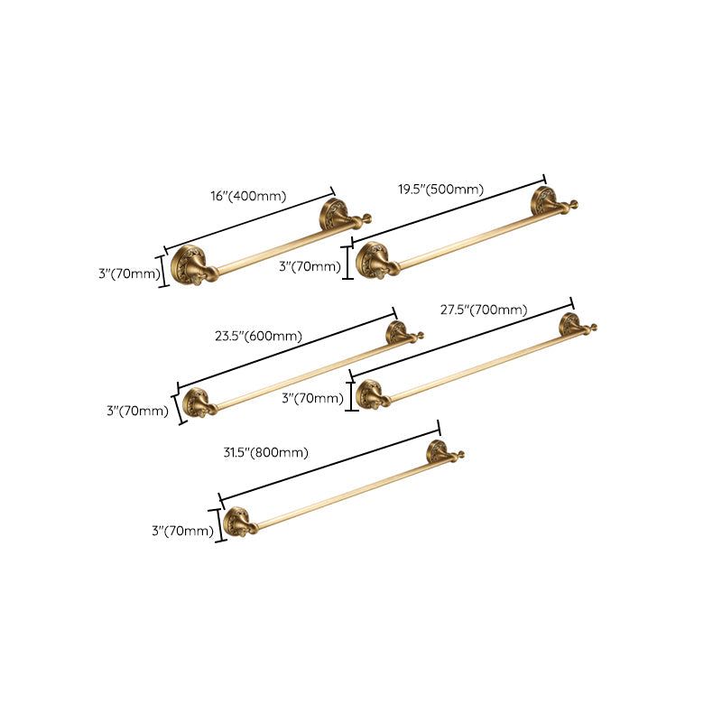 Skorter | Traditional brushed brass bathroom accessories as a single piece or in a set