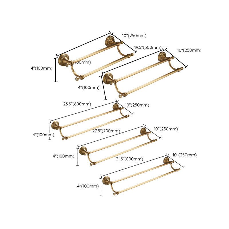 Skorter | Traditional brushed brass bathroom accessories as a single piece or in a set