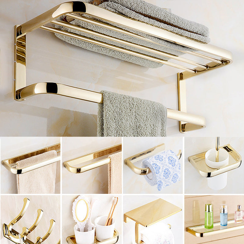 Skorter | Chrome/Gold Bathroom Accessory Set Modern Metal Bathroom Hardware Set
