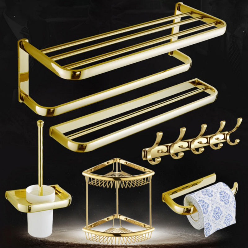 Skorter | Chrome/Gold Bathroom Accessory Set Modern Metal Bathroom Hardware Set