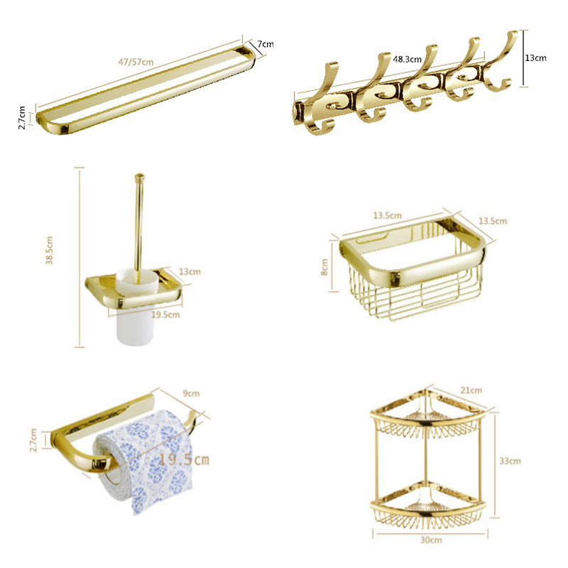 Skorter | Chrome/Gold Bathroom Accessories Set Modern Metal Bathroom Hardware Set