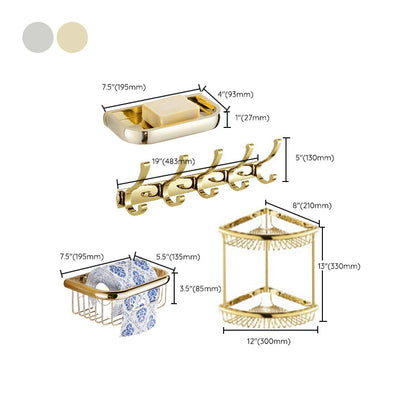 Skorter | Chrome/Gold Bathroom Accessory Set Modern Metal Bathroom Hardware Set