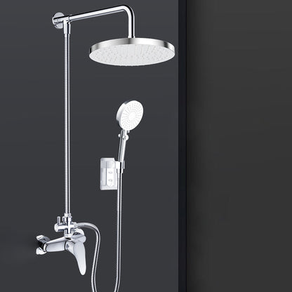 Skorter | Metal Shower Combo Contemporary Fixed Shower Head with Round and Rectangular Shape