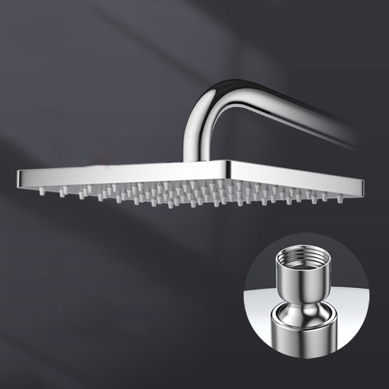 Skorter | Metal Shower Combo Contemporary Fixed Shower Head with Round and Rectangular Shape