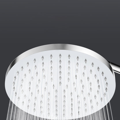 Skorter | Metal Shower Combo Contemporary Fixed Shower Head with Round and Rectangular Shape