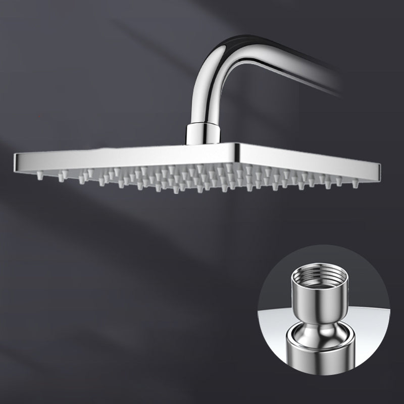 Skorter | Metal Shower Combo Contemporary Fixed Shower Head with Round and Rectangular Shape