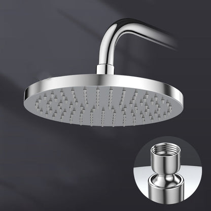 Skorter | Metal Shower Combo Contemporary Fixed Shower Head with Round and Rectangular Shape