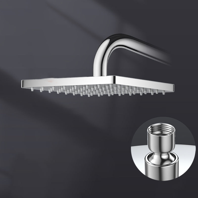 Skorter | Metal Shower Combo Contemporary Fixed Shower Head with Round and Rectangular Shape