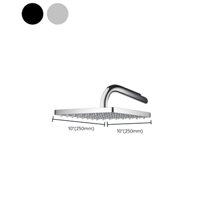 Skorter | Metal Shower Combo Contemporary Fixed Shower Head with Round and Rectangular Shape