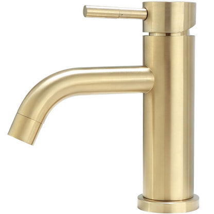 Skorter | Deck Mounted Roman Tub Faucet Low Arc Tub Faucet Set in Gold