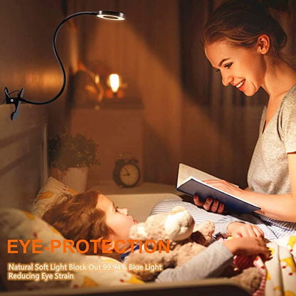 Skorter | Clip-on Light - Reading lamp with 48 LEDs, 3 color modes and 10 brightness levels, eye protection and flexible gooseneck