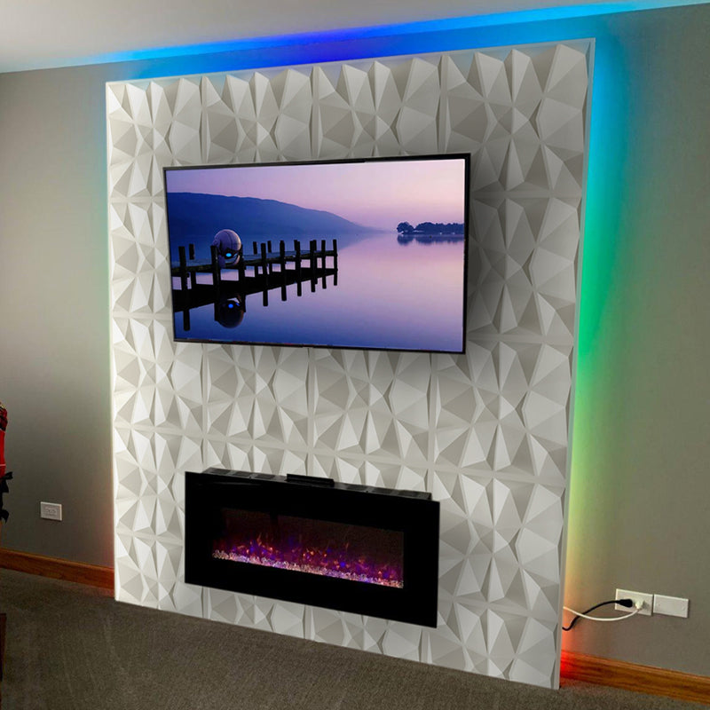 Skorter | Modern Zinc Back Wall Panel Smooth Upholstered Wall Ceiling in Black and White