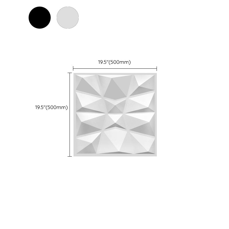 Skorter | Modern Zinc Back Wall Panel Smooth Upholstered Wall Ceiling in Black and White