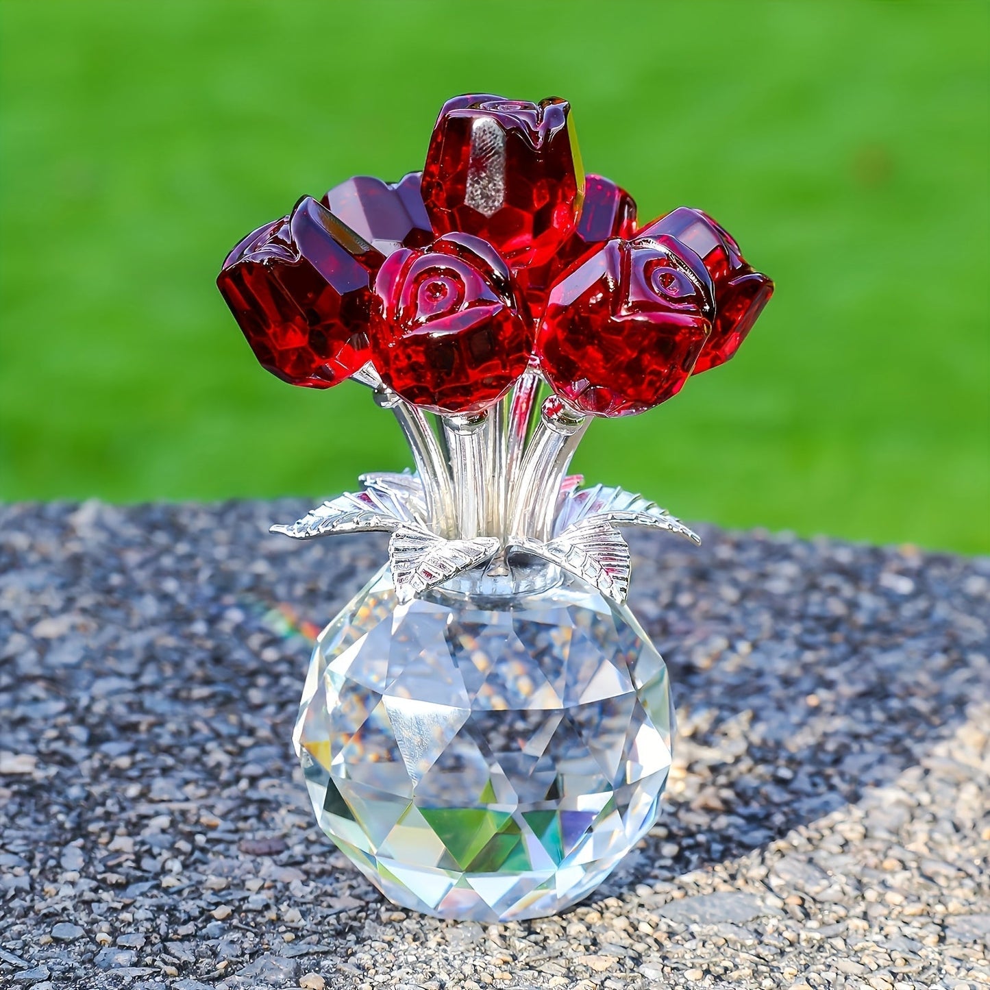 Skorter | Eternal Crystal Artificial Rose Bouquet – Everlasting Romantic Gift for Valentine’s Day, Anniversaries, Christmas, Mother's or Father's Day
