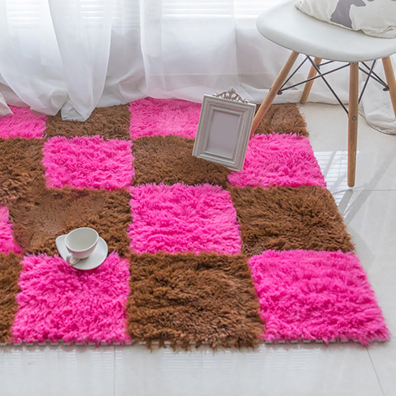 Skorter | Basic carpet tiles solid color long pile square bedroom carpet tiles