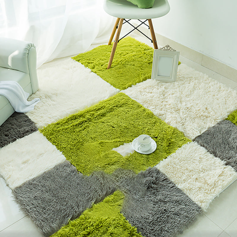 Skorter | Basic carpet tiles solid color long pile square bedroom carpet tiles