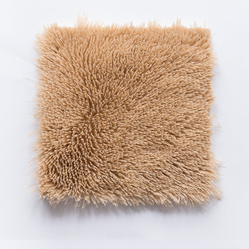 Skorter | Basic carpet tiles solid color long pile square bedroom carpet tiles