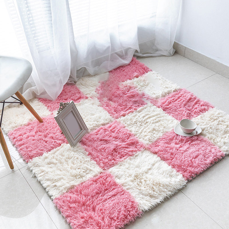 Skorter | Basic carpet tiles solid color long pile square bedroom carpet tiles