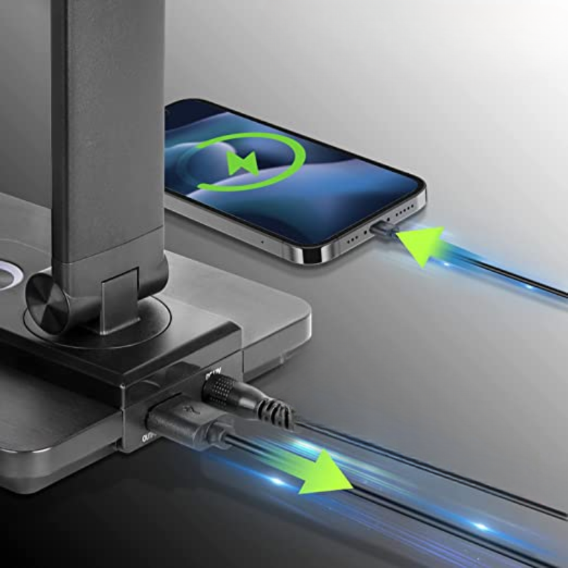Skorter | LED Desk Lamp - With Wireless Charger and USB Port