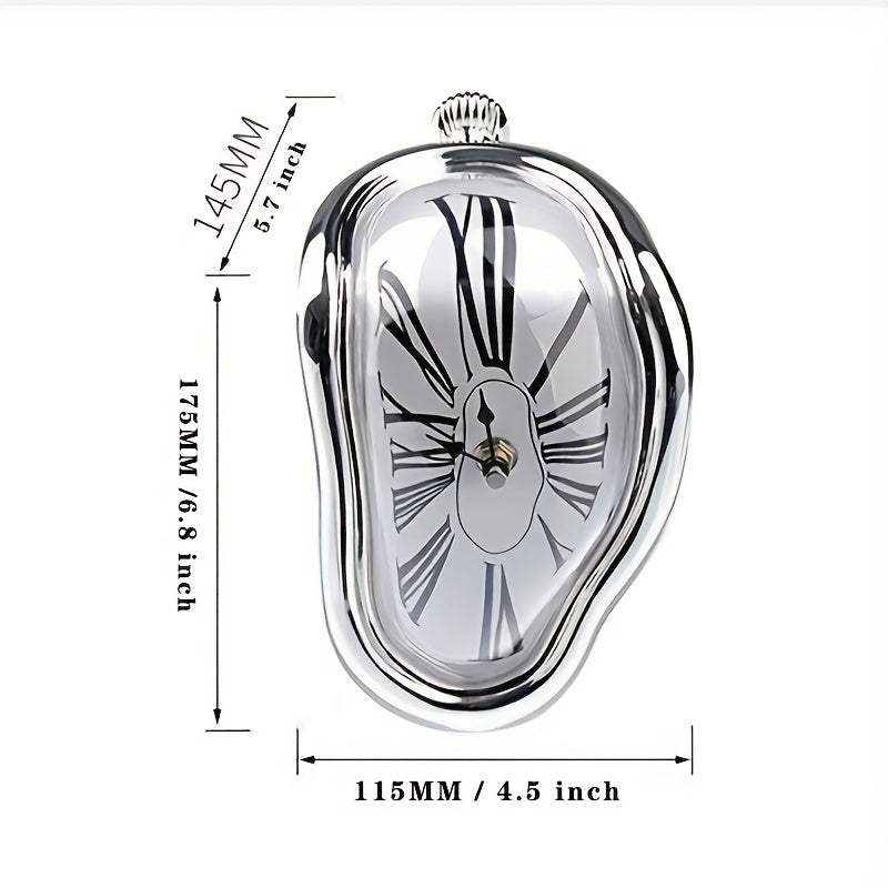 Skorter | Surrealist Bent Roman Wall Clock - Stylish Melting Clock for Home Decoration