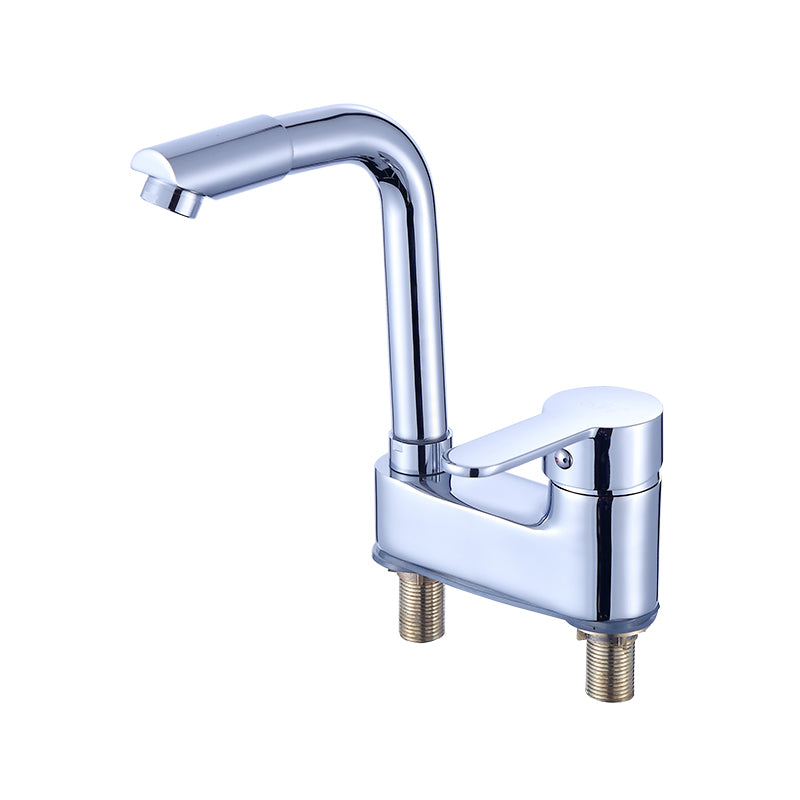 Skorter | Deck Mounted Center Freestanding Bathtub Filler Single Handle Freestanding Faucet