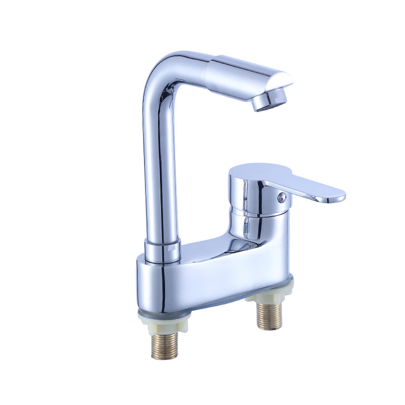 Skorter | Deck Mounted Center Freestanding Bathtub Filler Single Handle Freestanding Faucet