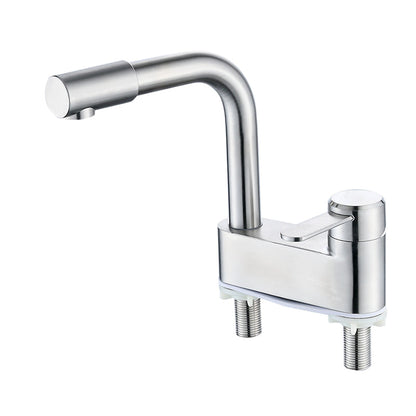 Skorter | Deck Mounted Center Freestanding Bathtub Filler Single Handle Freestanding Faucet