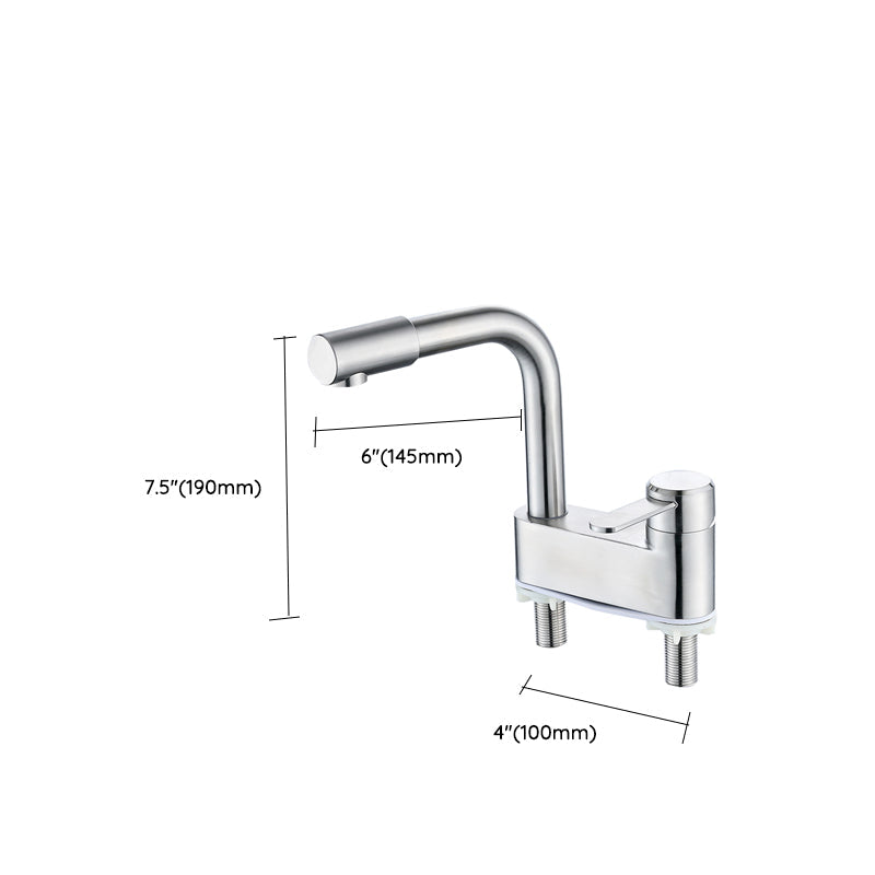 Skorter | Deck Mounted Center Freestanding Bathtub Filler Single Handle Freestanding Faucet