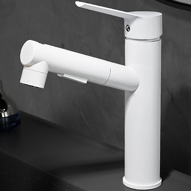 Skorter | Bathroom Vessel Faucet Swivel Spout Single Handle Faucet with Pull-Out Spray Head