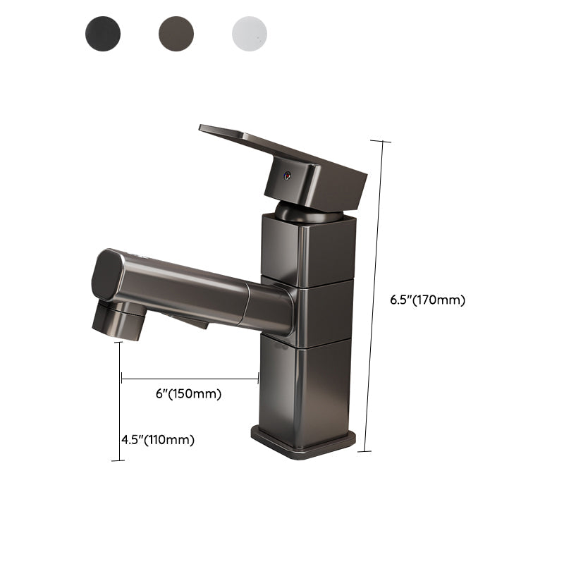 Skorter | Bathroom vessels faucet swivel spout single-handle faucet with pull-out spray head