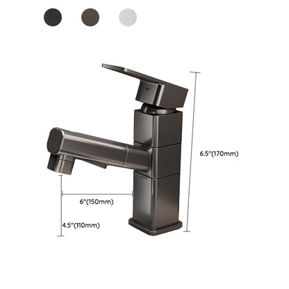 Skorter | Bathroom Vessel Faucet Swivel Spout Single Handle Faucet with Pull-Out Spray Head