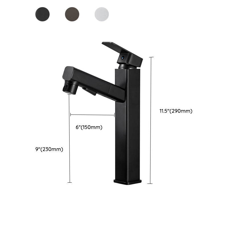 Skorter | Bathroom vessels faucet swivel spout single-handle faucet with pull-out spray head