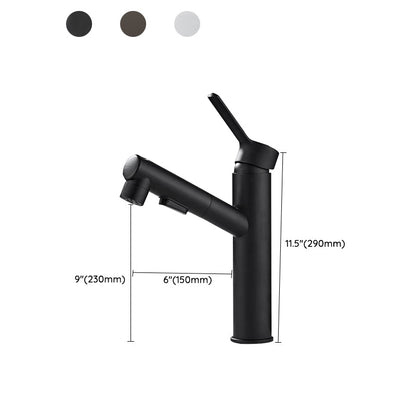 Skorter | Bathroom vessels faucet swivel spout single-handle faucet with pull-out spray head
