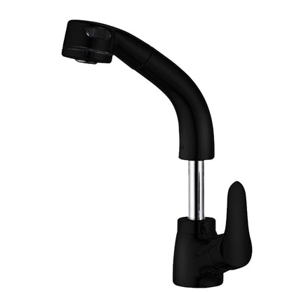 Skorter | Vessel Sink Bathroom Faucet with Swivel Spout Single Handle Faucet with Pull-Out Spray