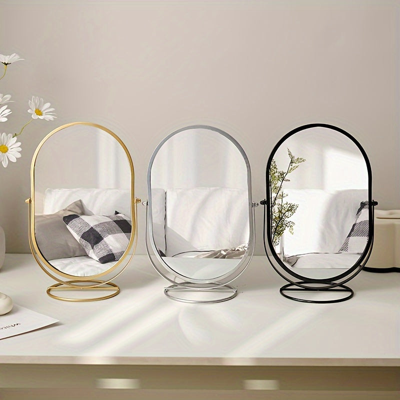 Skorter | 360° Rotating Makeup Mirror – Iron Frame, Compact and Portable, No Power Needed