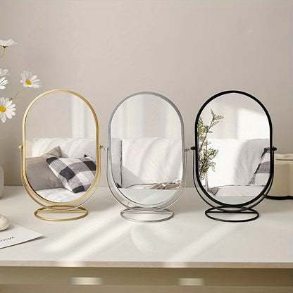 Skorter | 360° Rotating Makeup Mirror – Iron Frame, Compact and Portable, No Power Needed